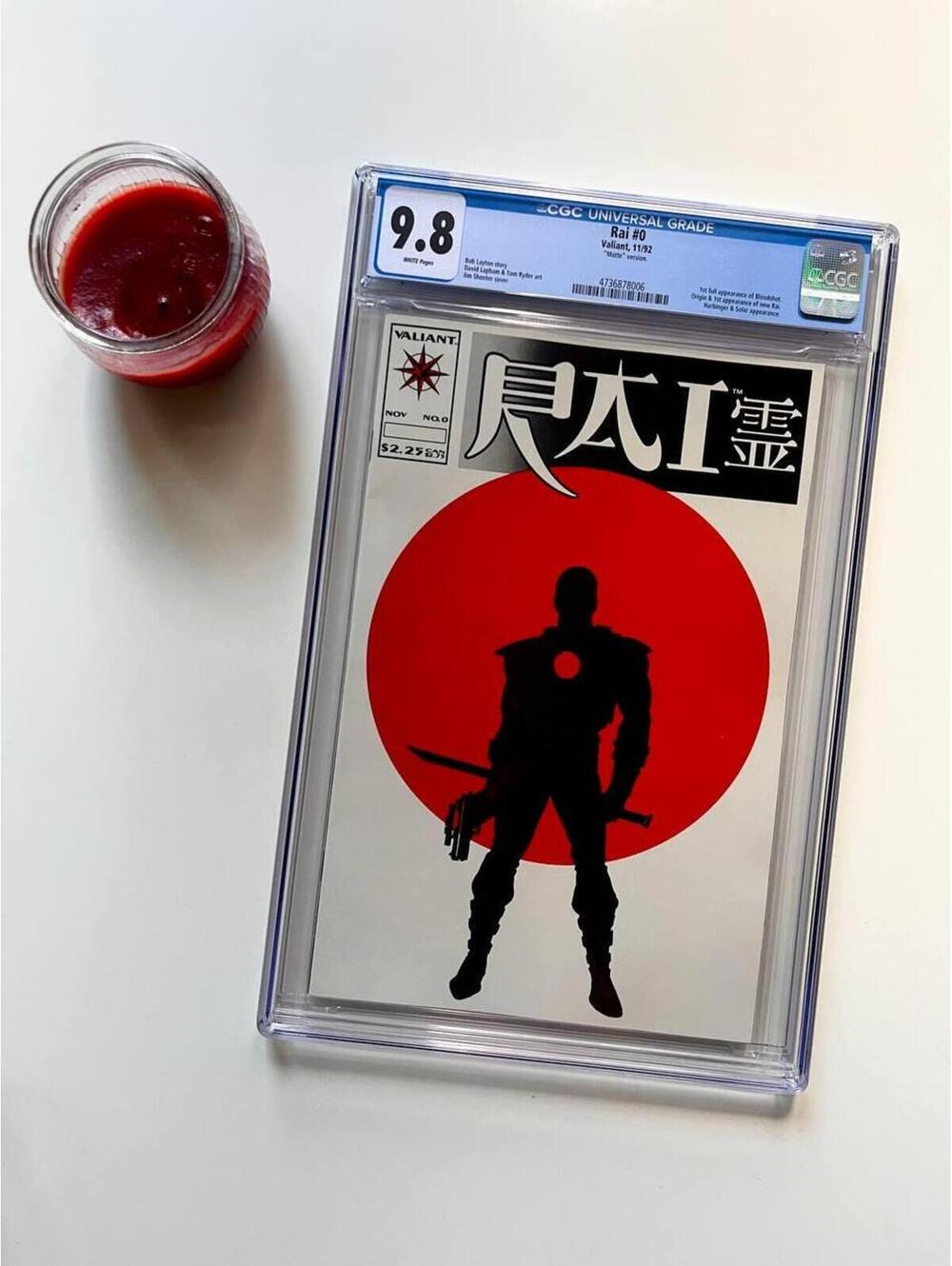 Rai #0 CGC 9.8  (1992) 1st Full Bloodshot | Valiant Graded Comic Book